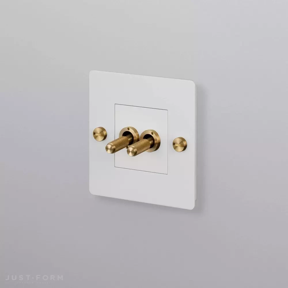 ​Двухтумблерный выключатель 1G Double Toggle / Cross / White  фабрика Buster + Punch фотография № 5