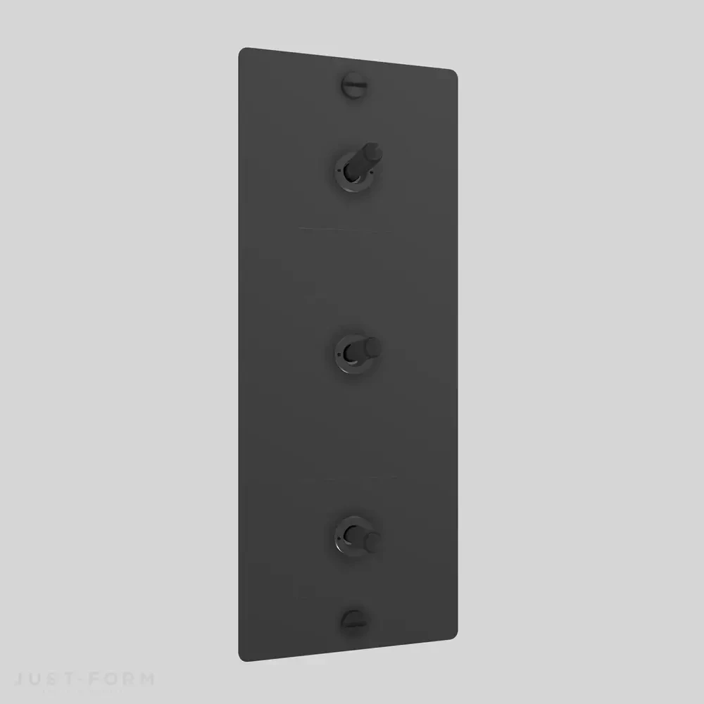 Трехтумблерный выключатель 3G Toggle / Vertical / Cross / Black фабрика Buster + Punch фотография № 1
