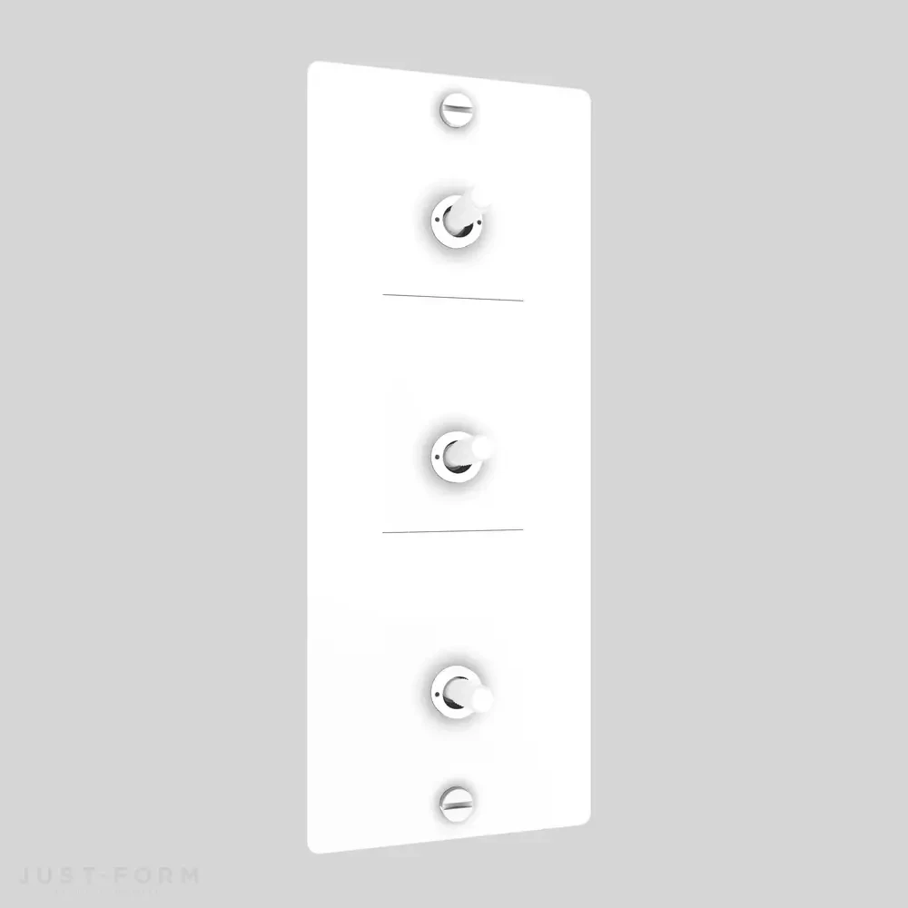 Трехтумблерный выключатель 3G Toggle / Vertical / Cross / White фабрика Buster + Punch фотография № 1