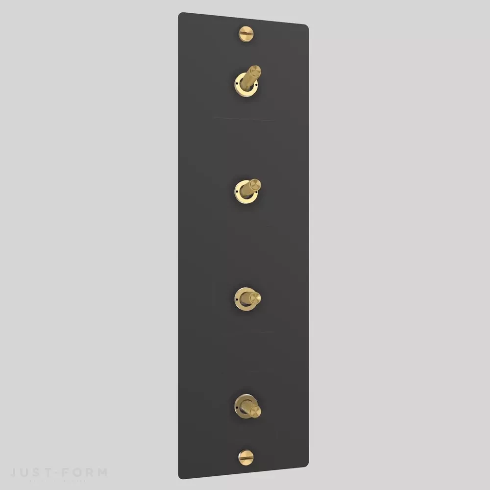 Четырехтумблерный выключатель 4G Toggle / Vertical / Cross / Black фабрика Buster + Punch фотография № 2