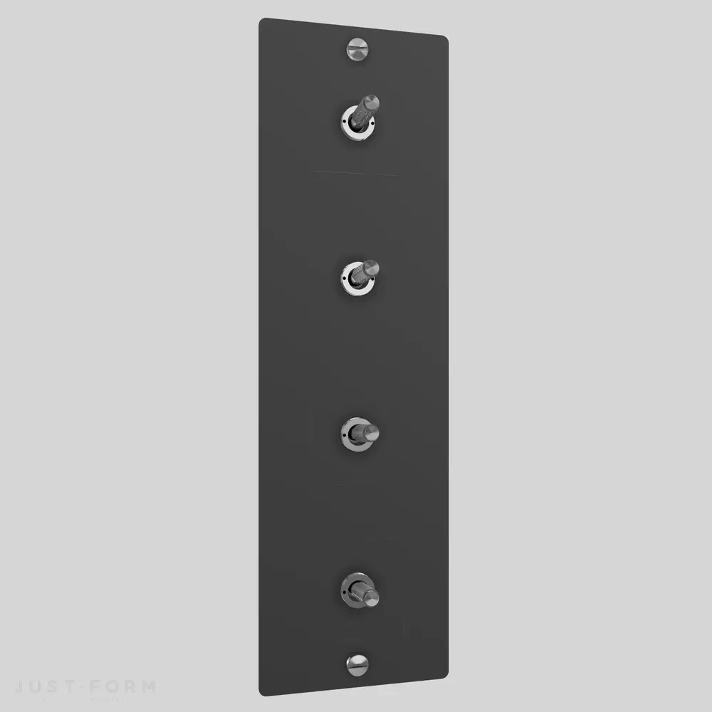 Четырехтумблерный выключатель 4G Toggle / Vertical / Cross / Black фабрика Buster + Punch фотография № 3