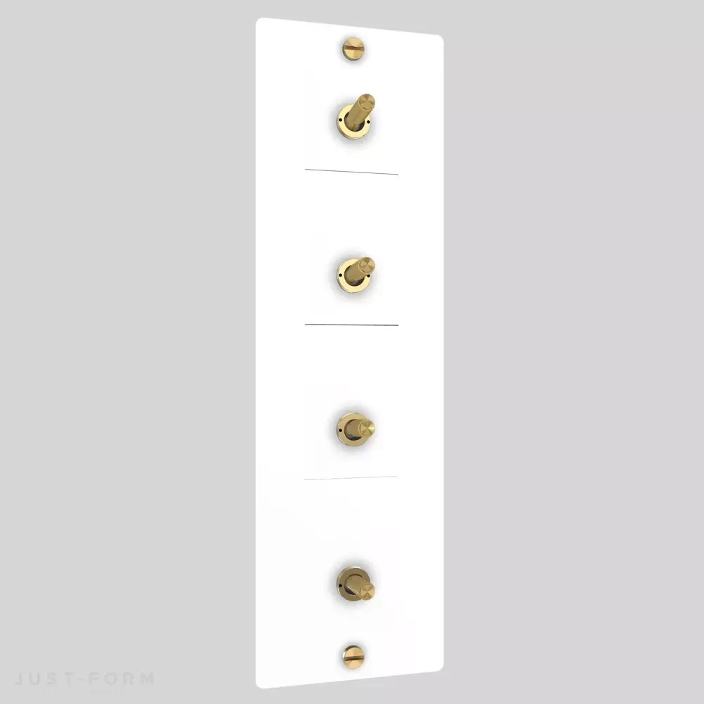 Четырехтумблерный выключатель 4G Toggle / Vertical / Cross / White фабрика Buster + Punch фотография № 2