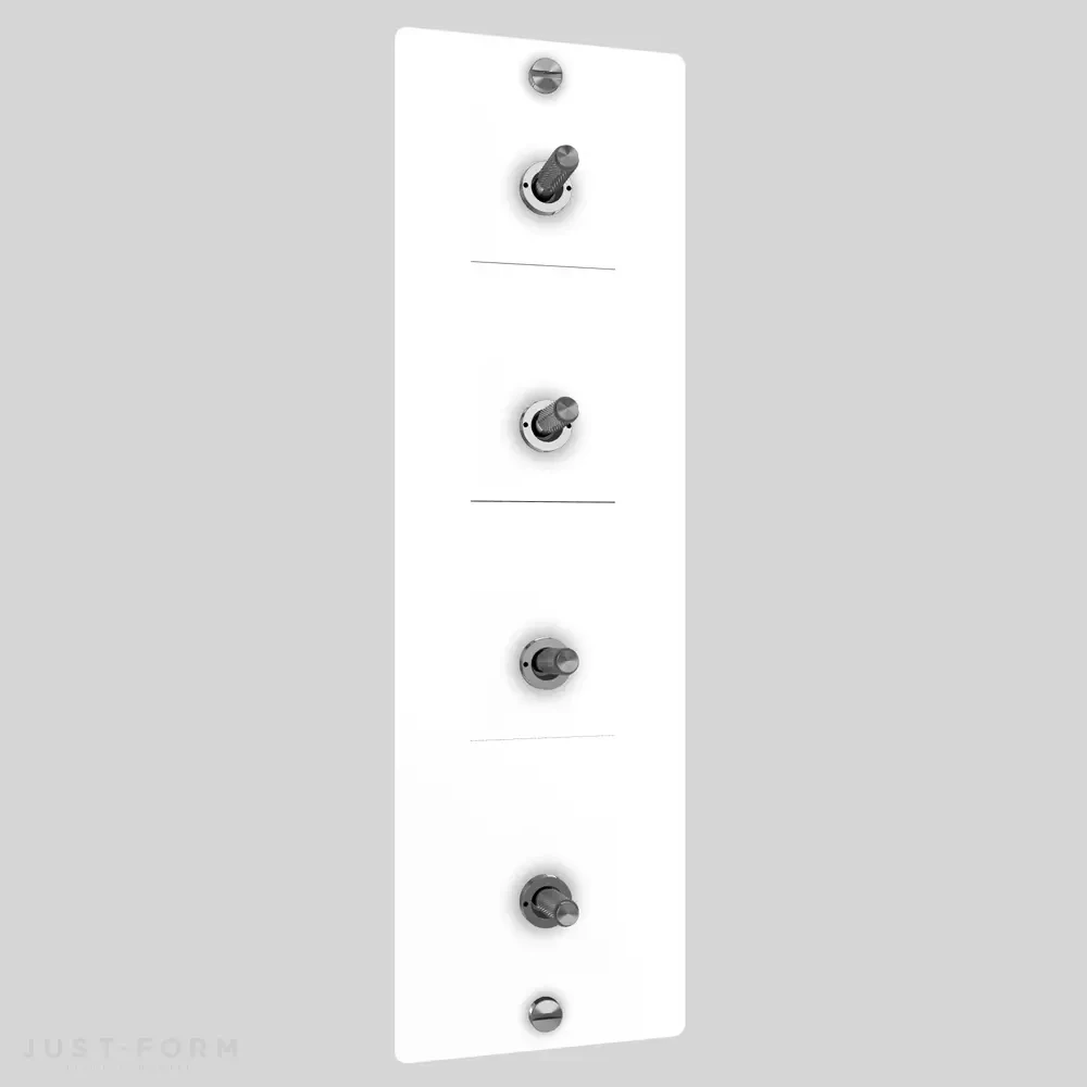 Четырехтумблерный выключатель 4G Toggle / Vertical / Cross / White фабрика Buster + Punch фотография № 3